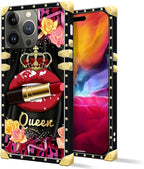 Compatible with iPhone 15 Pro Max Case, Queen Lip Crown Leopard Print Luxury - Image 2