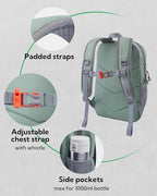 WATERFLY 12L Small Hiking Backpack: Day Pack Lightweight Travel Bag Camping - Image 4