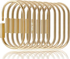 CMVFYL 10 Pcs Gold Brass Key Rings, Small Locking Carabiner Clip Keychain by CMVFYL