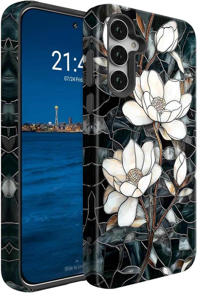 Compatible for Samsung Galaxy S25 FE 5G Case, Dual Layer Heavy Duty 2 in 1 by BSMOSPER