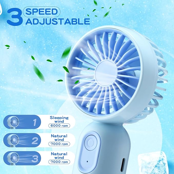 Rossesay 1 Pcs Mini Portable Fan Bulk Cute Handheld Lightweight Small Little - Image 3