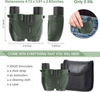 20X25 Compact Binoculars for Adults, Large Eyepiece Waterproof Binocular - Image 4