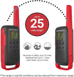 Motorola Solutions T210 Two-Way Radio Black W/Red Two-Pack - Image 4