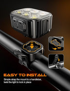 Cuvccn Bike Lights Super Bright, Rechargeable Bicycle Lights Set Multiple Modes - Image 7