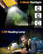 10000mAh Emergency Hand Crank Radio, AM/FM/NOAA Weather Alert, Solar Powered - Image 5