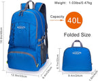 G4Free 40L Lightweight Packable Hiking Backpack, Waterproof Travel Daypack - Image 6