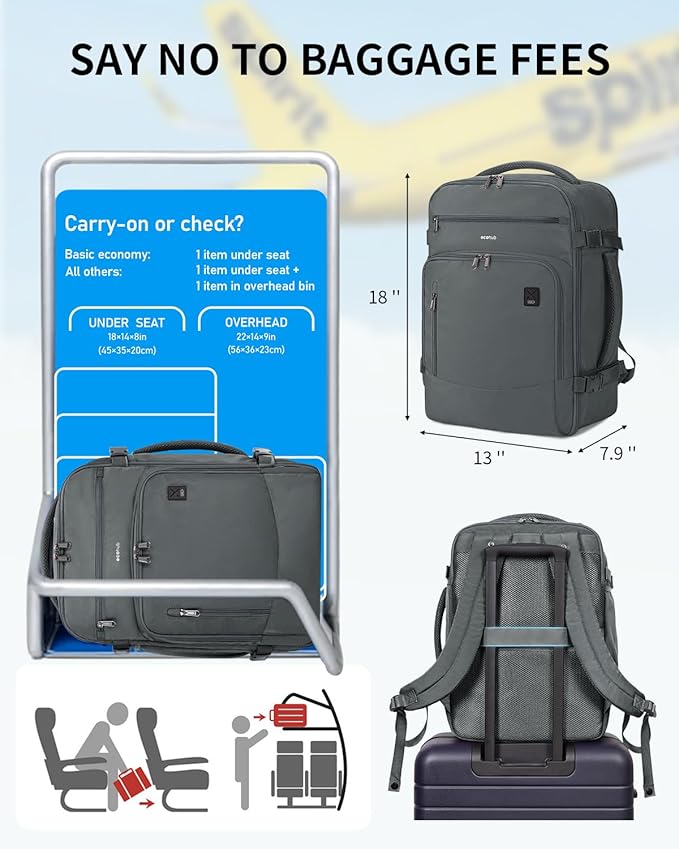 ECOHUB Travel Backpack for Men, Laptop Carry on Backpack - Image 2