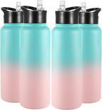 VEGOND 40 oz Insulated Water Bottle Bulk Stainless Steel Metal Water Bottles by VEGOND