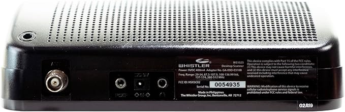Whistler WS1025 Analog Desktop Scanner – Programmable Police/Fire/Weather Radio - Image 5