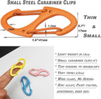 Small Carabiner Clips 1.6 inch Metal Double Sided Spring Gate Snap Hooks - Image 5