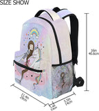 Wamika Mermaid Unicorn Kids Backpack Rainbow Horse School Backpacks Boys Girls - Image 2