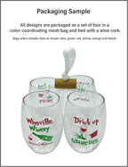 Set of 4 Shatterproof Designer 16 oz Plastic Wine Glasses MADE in the USA - Image 2