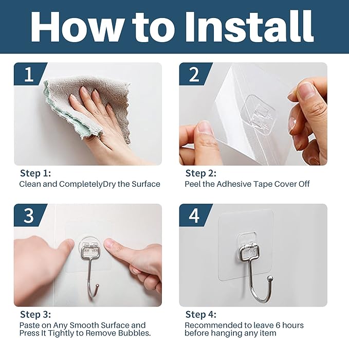 Antimbee 40-Pack Adhesive Hooks - Image 6