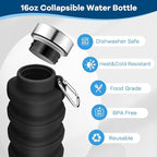 Collapsible Water Bottles 17oz, Portable Leak-Proof Travel Water Bottle - Image 4
