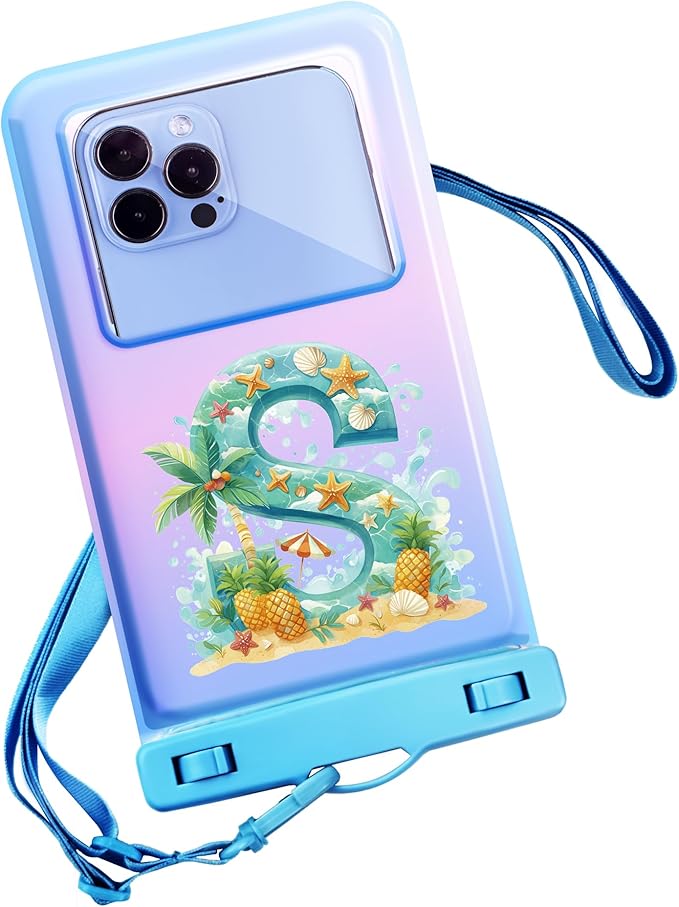 Personalized Initial Waterproof Phone Pouch Case by Unknown