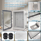 Zulkit Junction Box IP67 Waterproof Electrical Box Hinged Clear Cover Stainless - Image 4