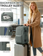WONHOX Large Travel Backpack Carry on Flight Approved Laptop Work Business - Image 6