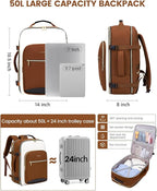 LOVEVOOK 50L Travel Backpack for Women & Men, Airline Approved Carry On Luggage - Image 3