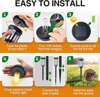 Barleit Solar Lights Outdoor 8 Pack, Solar Pathway Lights, Solar Lights Outdoor - Image 6