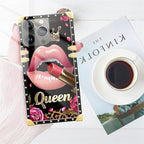 Compatible with iPhone 13 Pro Case, Glitter Red Rose Queen Leopard Lipstick - Image 7