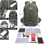FENGDONG 40L Waterproof Lightweight Hiking, Travel Backpack - Image 4
