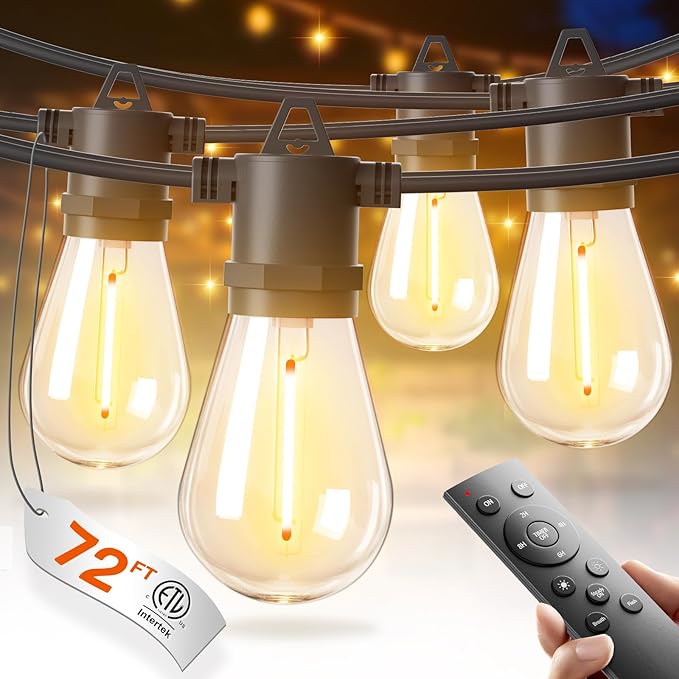 addlon 72FT LED Outdoor String Lights by addlon