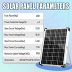 20W 12V/24V Solar Panel Kit, Monocrystalline Solar Battery Trickle Charger - Image 5