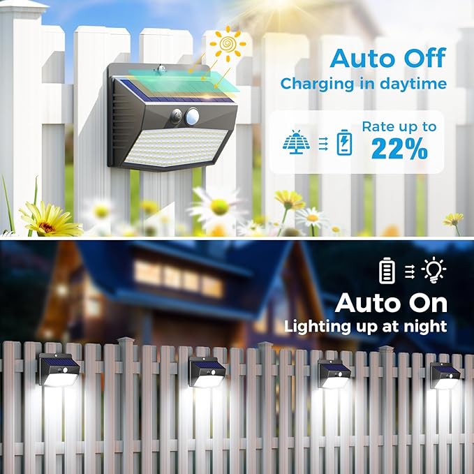 Solar Outdoor Lights, 12 Packs Solar Motion Sensor Security Lights - Image 3