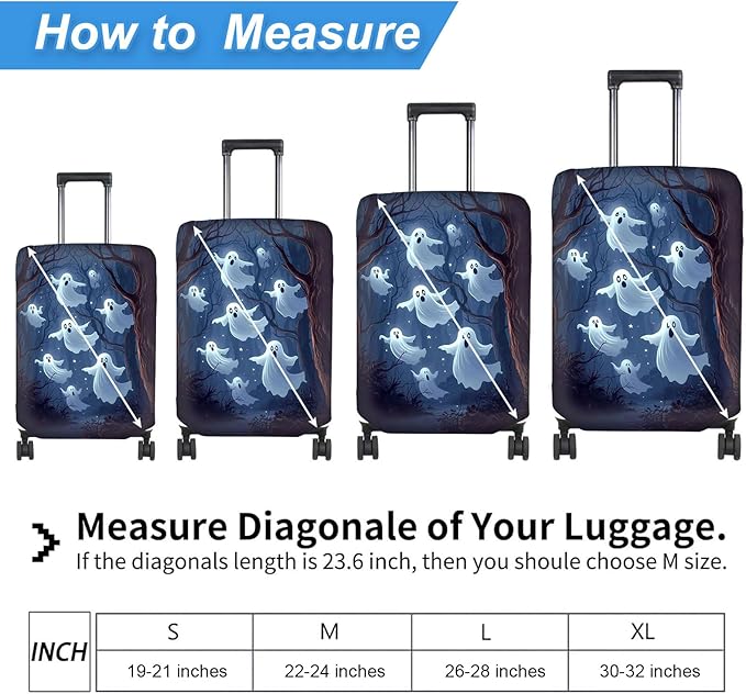 Luggage Cover Protector for 19-20 Inch Suitcases, TSA Approved Elastic Travel - Image 2