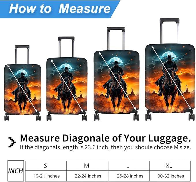 Luggage Cover Protector for 19-20 Inch Suitcases, TSA Approved Elastic Travel - Image 2