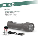 Energizer S-600 LED Flashlight Rechargeable Solar and AA Battery Power Options - Image 7