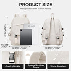 coowoz Lightweight School Bag Casual Daypack College Laptop Backpack - Image 3