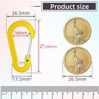 10pcs Aluminum Small Carabiner Clip, 2 Inch Carabiner Keychain Clasp Spring D - Image 2