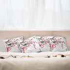 Ambesonne Nature Throw Pillow Cushion Case Pack of 4, Sakura Blossom Japanese - Image 6