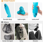 TakeToday Collapsible Water Bottles 32oz, Foldable Travel Bottle, TSA-Approved - Image 2