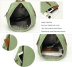 KL928 Canvas Vintage Backpack – Large Casual Daypack Outdoor Travel Rucksack - Image 4