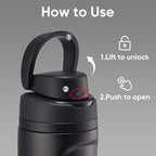 Fijinhom 16 oz Insulated Water Bottle, Stainless Steel Sports Water Bottle - Image 2