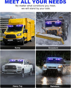 HLauto 6Z4J Emergency Dash Strobe Lights: 2x16.8 inch Blue White Safety Lights - Image 6