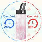 Konokyo 18 oz Insulated Water Bottle Stainless Steel Sport Bottles - Image 2