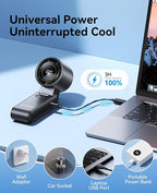 KIMMOO 2 Pack Black Portable Handheld Turbo Fan-100 Speeds, Powerful 20000 RPM - Image 8