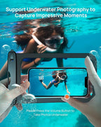 Lanhiem 10.5" Large Waterproof Phone Pouch, 2 Pack Universal IPX8 Waterproof - Image 6