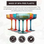 Khen Plastic Acrylic Ribbed Vintage Art Deco Martini, Champagne & Cocktail - Image 3
