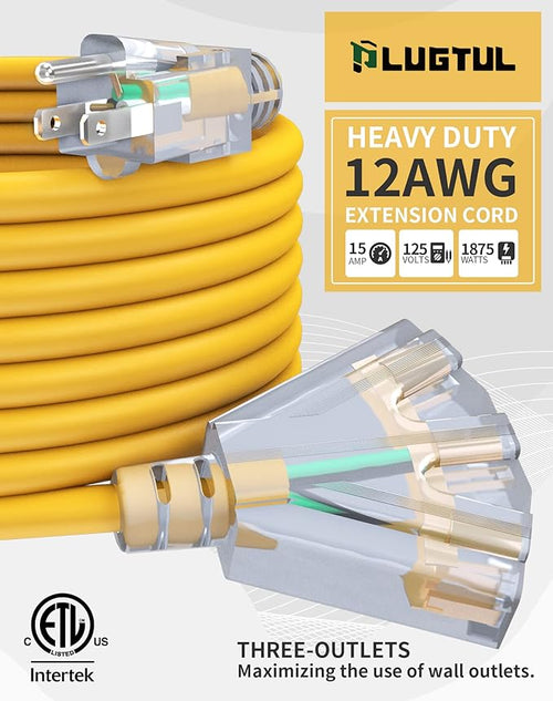 15Ft 12 Gauge Outdoor Extension Cord - Image 2