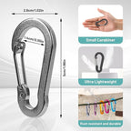 Multi-Pack Aluminum Carabiner Clips, Outdoor Activities - Image 2