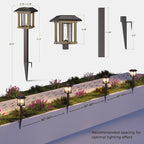 XMCOSY+ 4-Pack Solar Pathway Lights Outdoor, 25 Lumens Vintage Edison LED - Image 7