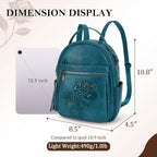 Mini Backpack Purse for Women, Embossed Vegan Leather Small Backpack Fashion - Image 3