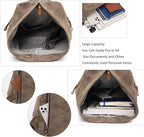 KL928 PU Leather Vintage Backpack – Large Casual Daypack Outdoor Travel - Image 4