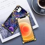 Compatible with iPhone 11 Case, Glistening Golden Butterfly Vibrant Purple Blue - Image 6