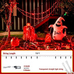 70FT Red String Lights, 210 LED Waterproof Seasonal Fairy Lights - Image 2