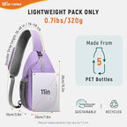 SKYSPER Sling Bag RFID Cross Body Bag Recycled Crossbody Backpack Travel Daypack - Image 5